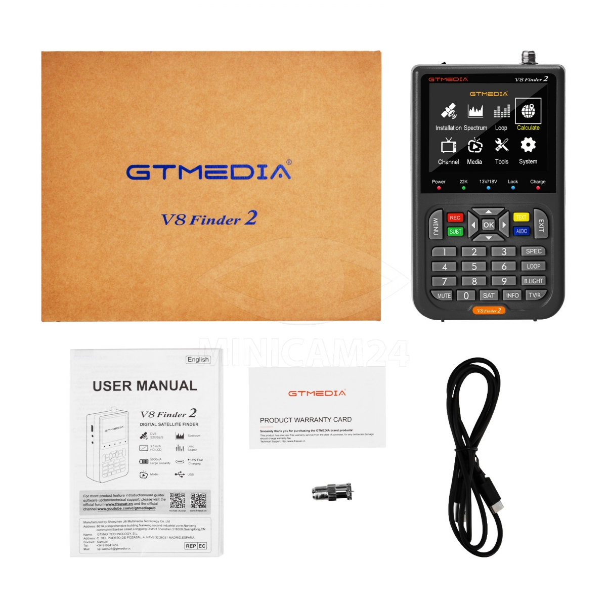 Цифровой спутниковый искатель GTMedia V8 Finder2 DVB-S2X с 3,5-дюймовым  цифровым ЖК-дисплеем в Барнауле за 5 590 рублей – купить по лучшей цене